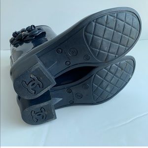 Chanel rain boots